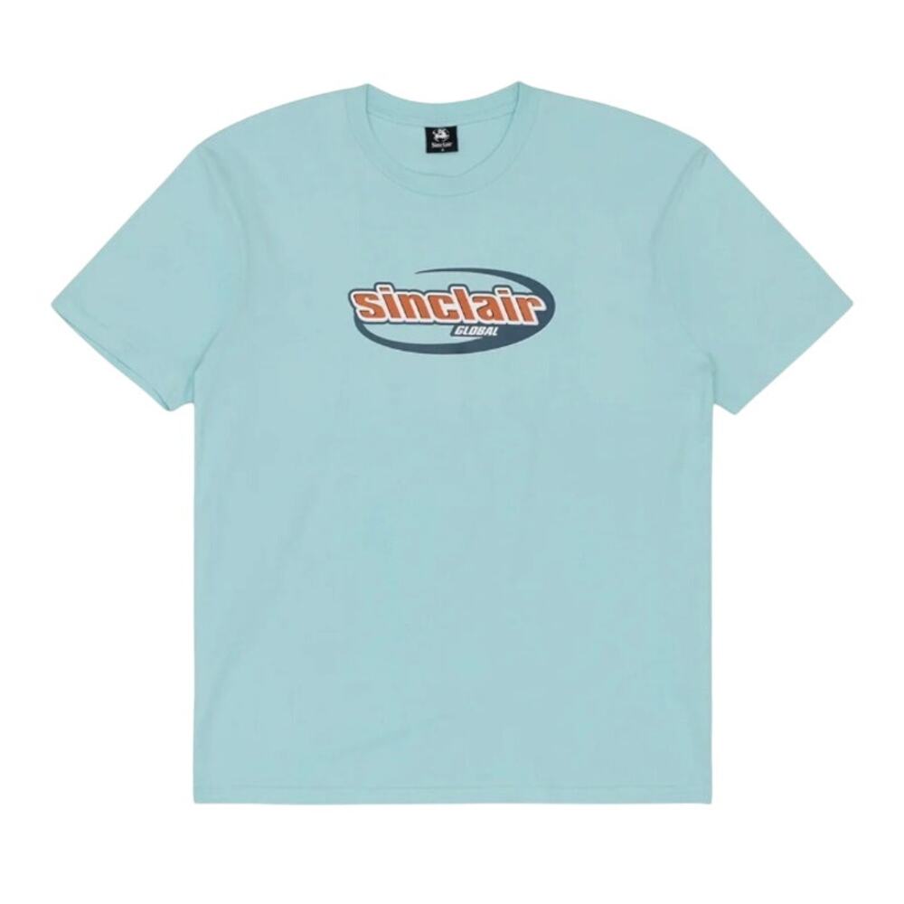Sinclair Italic Logo Tee Shirt Light Blue Medium NEW